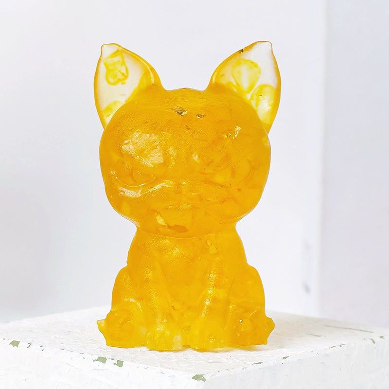 Crystal Chip Resin Chihuahua Dog Cute Animal Ornaments GEMROCKY-Carvings-Citrine-GEMROCKY