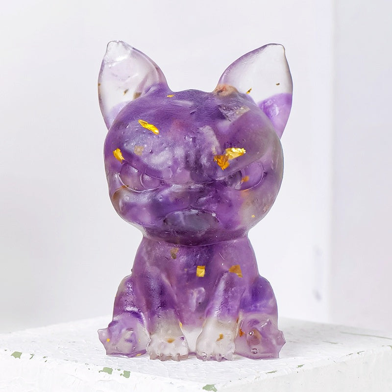 Crystal Chip Resin Chihuahua Dog Cute Animal Ornaments GEMROCKY-Carvings-Dream Amethyst-GEMROCKY