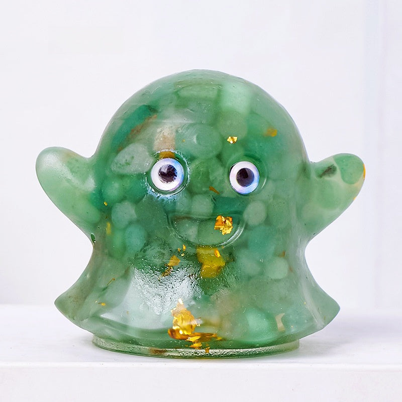 Crystal Chip Resin Halloween Phantom Ghost Ornaments GEMROCKY-Carvings-Green Aventurine-GEMROCKY