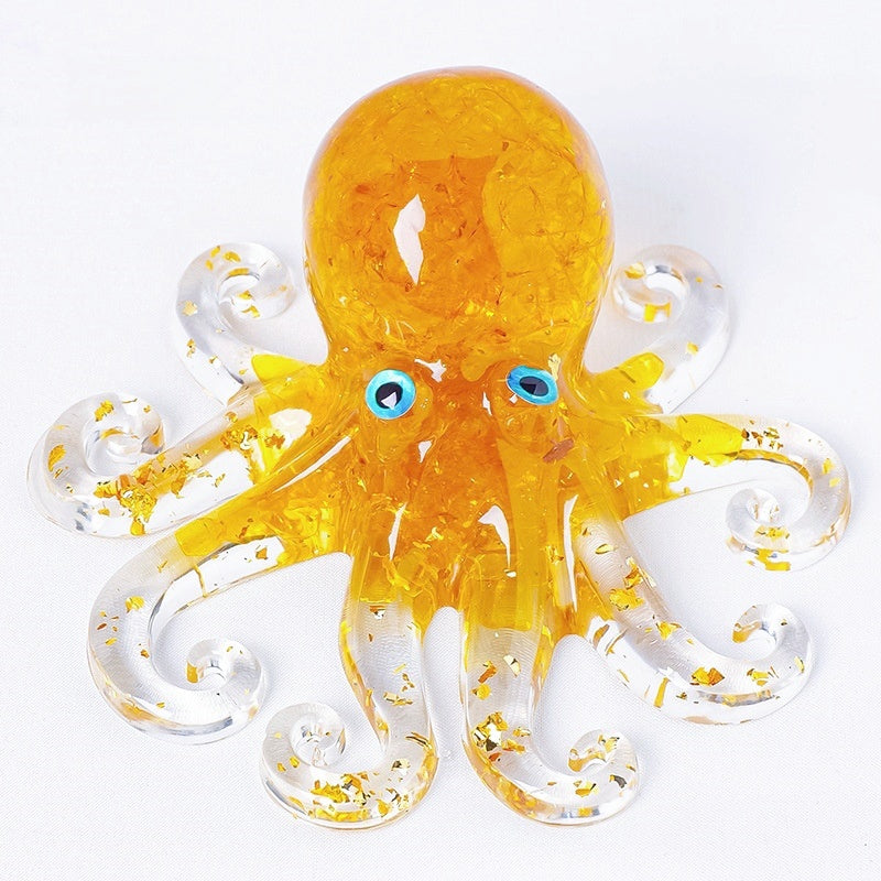 Crystal Chip Resin Octopus Cute Animal Ornaments GEMROCKY-Carvings-Citrine-GEMROCKY