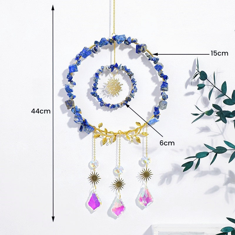 Crystal Chips Sun God Suncatcher Ornaments GEMROCKY-Decoration-Clear Quartz-GEMROCKY