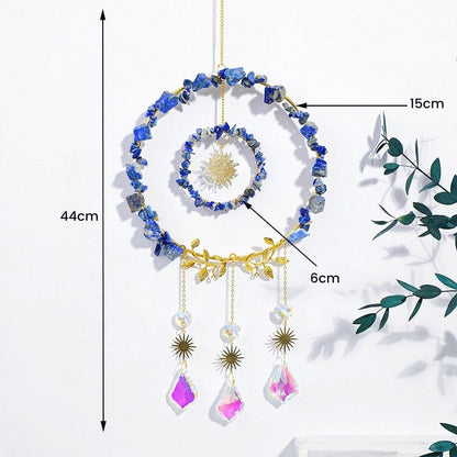 Crystal Chips Sun God Suncatcher Ornaments GEMROCKY-Decoration-Clear Quartz-GEMROCKY