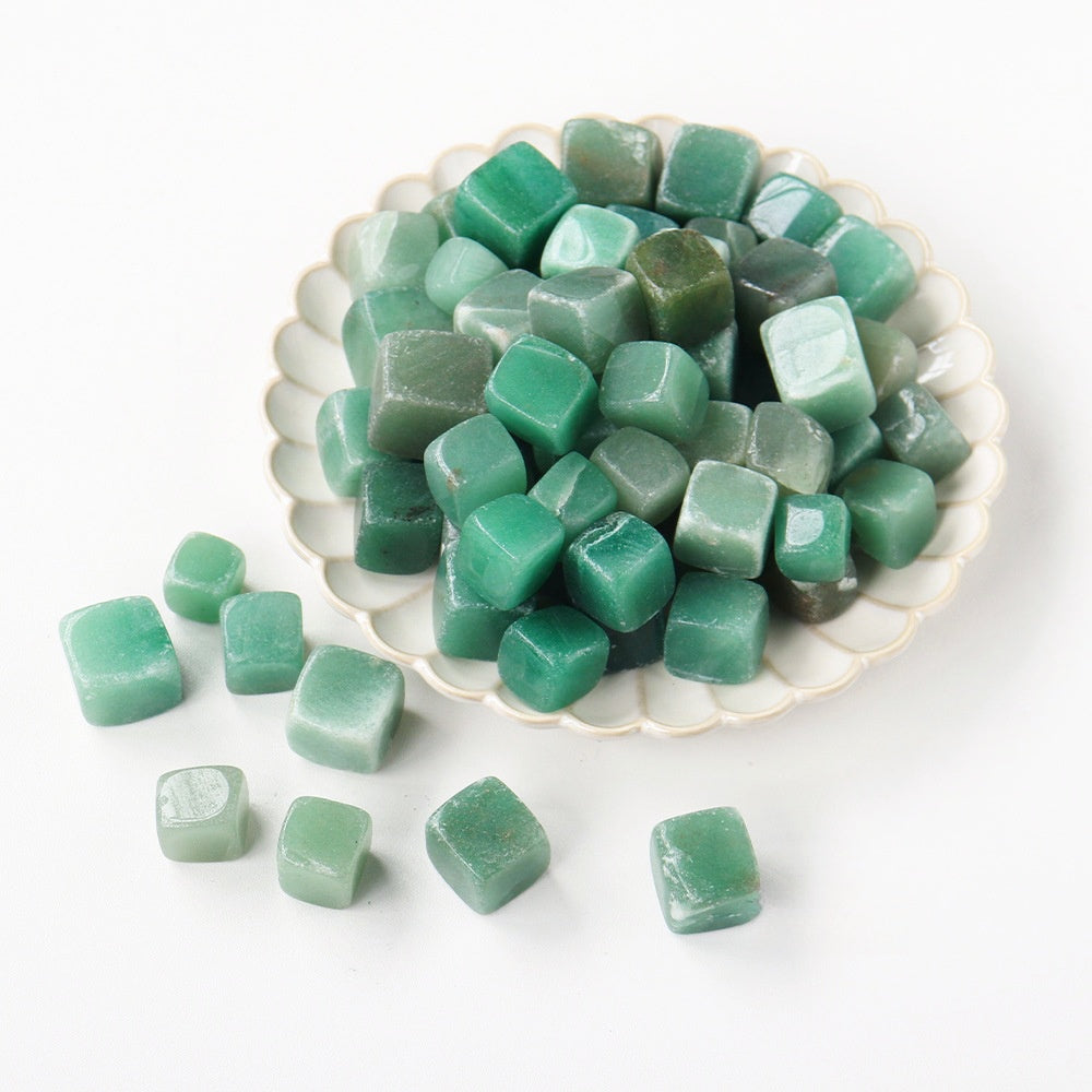 Crystal Cube Tumble Stones GEMROCKY-Tumbles-Green Aventurine-GEMROCKY