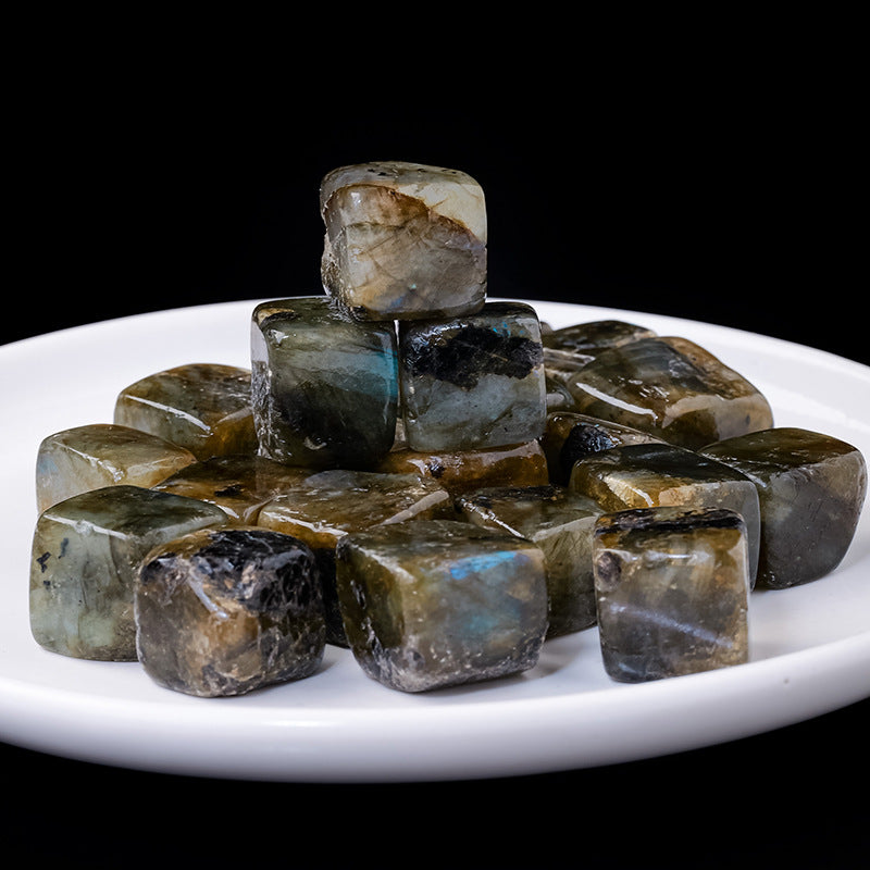 Crystal Cube Tumble Stones GEMROCKY-Tumbles-Labradorite2-GEMROCKY