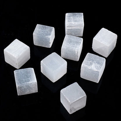 Crystal Cube Tumble Stones GEMROCKY-Tumbles-Selenite-GEMROCKY