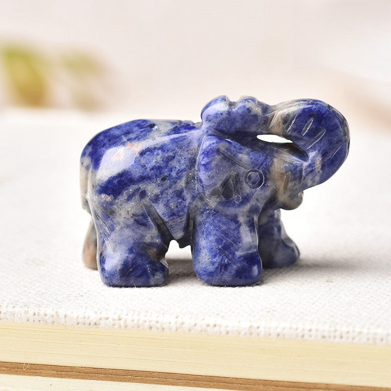 Crystal Elephant Carvings 1.5 Inch GEMROCKY-Carvings-Sodalite-GEMROCKY