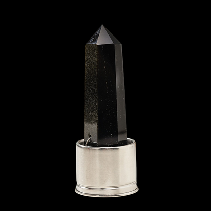 Crystal Point Tower Water Bottle Replacement Base GEMROCKY-Decoration-Black Obsidian-GEMROCKY