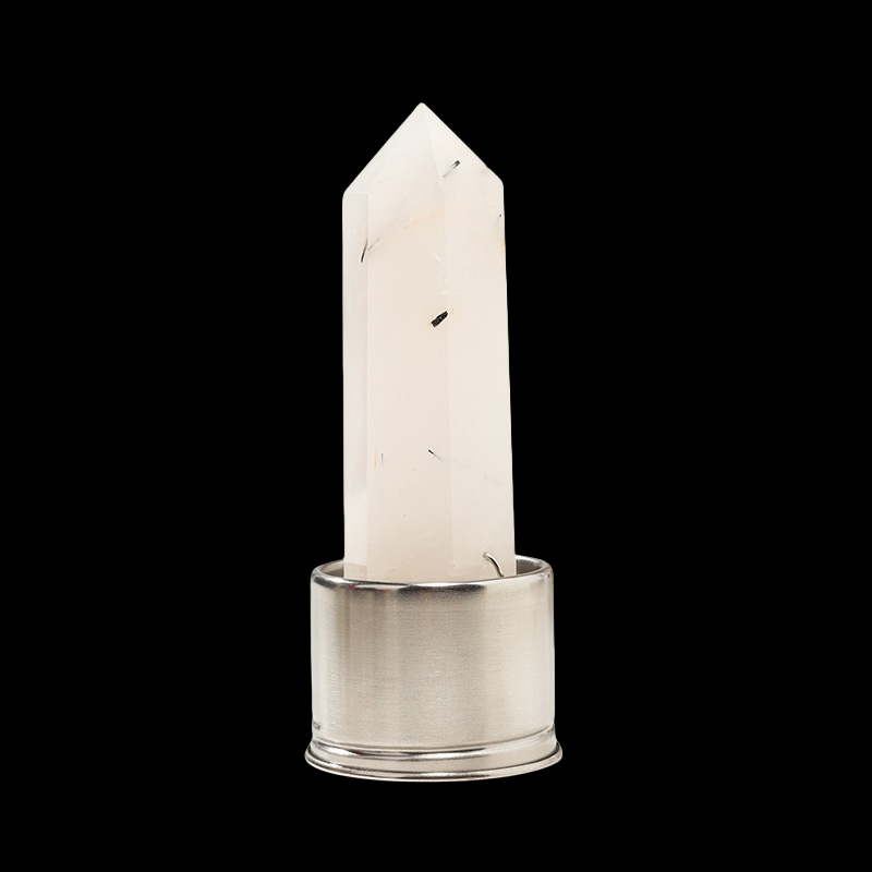 Crystal Point Tower Water Bottle Replacement Base GEMROCKY-Decoration-Black Rutile Quartz-GEMROCKY