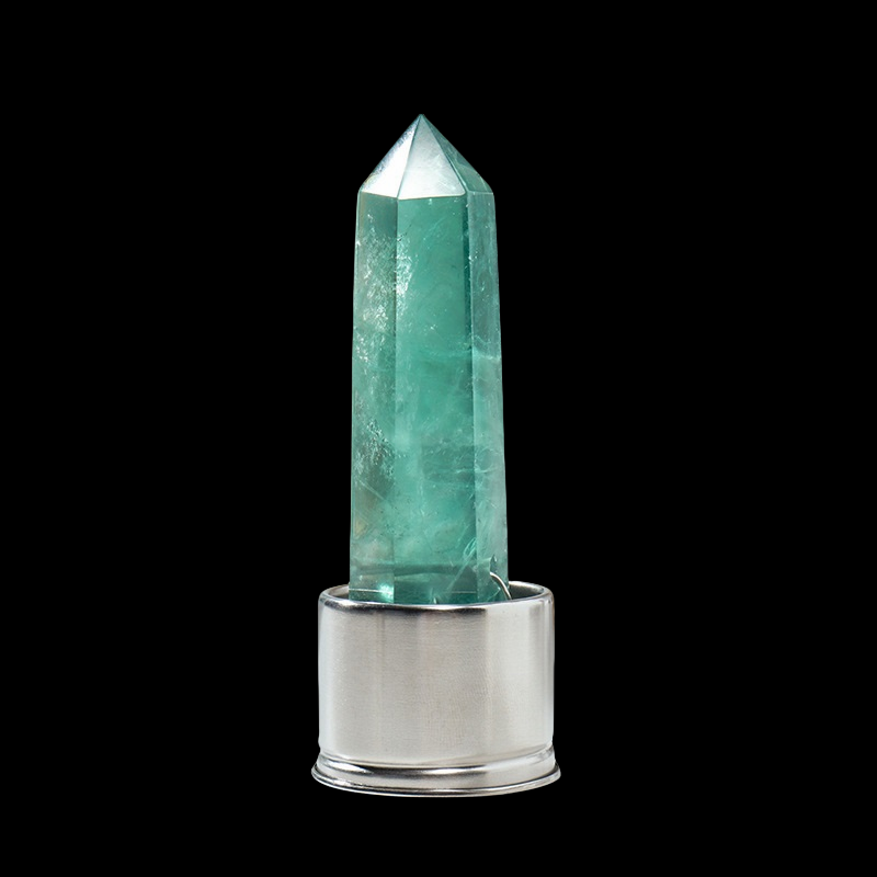 Crystal Point Tower Water Bottle Replacement Base GEMROCKY-Decoration-Green Fluorite-GEMROCKY