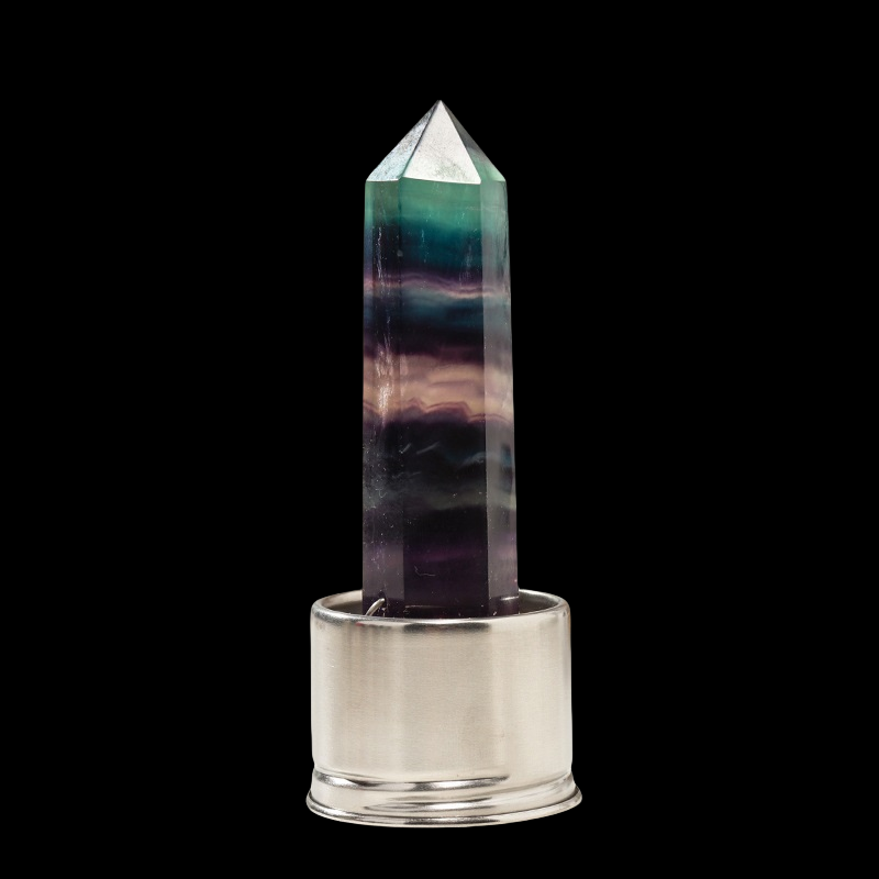 Crystal Point Tower Water Bottle Replacement Base GEMROCKY-Decoration-Rainbow Fluorite2-GEMROCKY