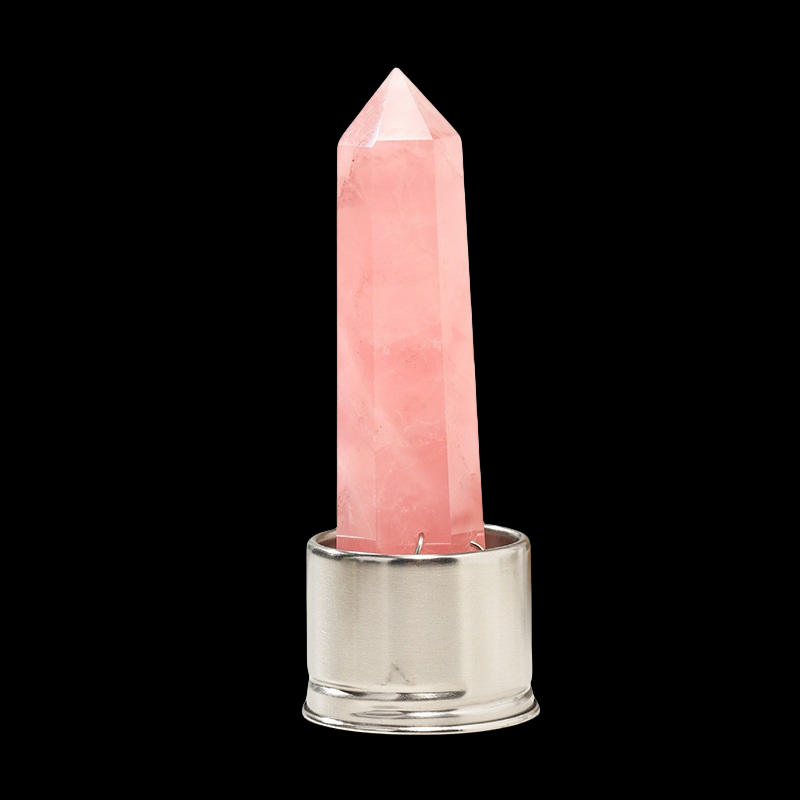 Crystal Point Tower Water Bottle Replacement Base GEMROCKY-Decoration-Rose Quartz-GEMROCKY