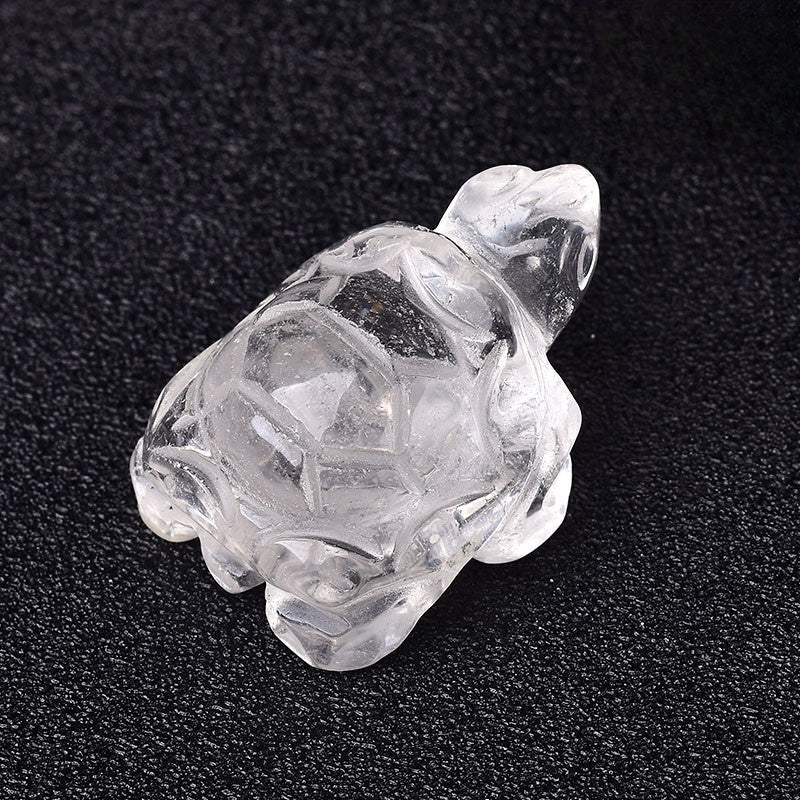 Fine Carving 1.5 Inch Turtle Carvings GEMROCKY-Carvings-Clear Quartz-GEMROCKY