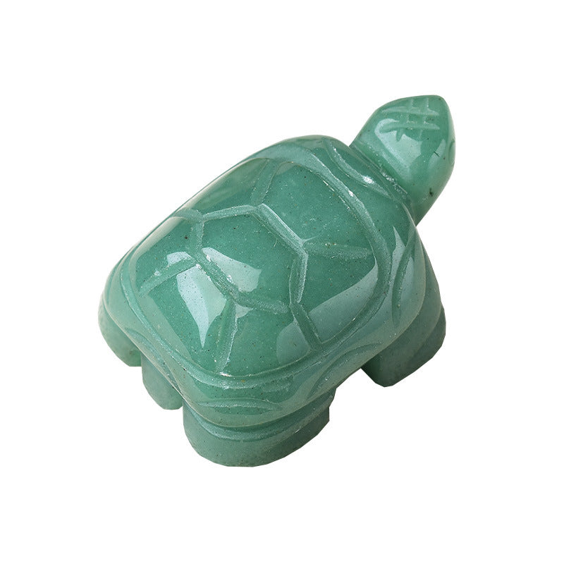 Fine Carving 1.5 Inch Turtle Carvings GEMROCKY-Carvings-Green Aventurine-GEMROCKY