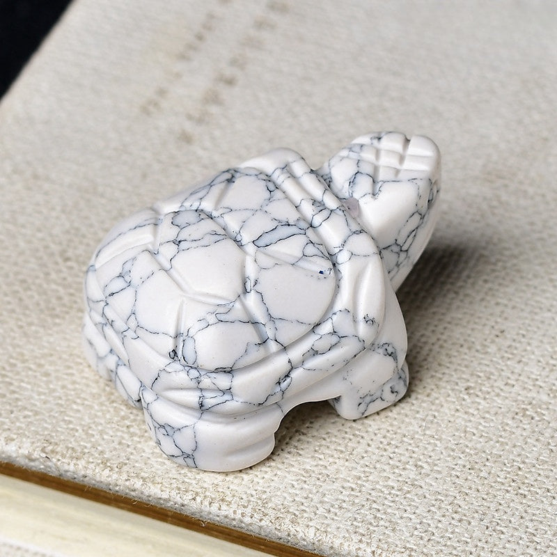 Fine Carving 1.5 Inch Turtle Carvings GEMROCKY-Carvings-Howlite-GEMROCKY