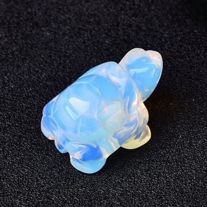 Fine Carving 1.5 Inch Turtle Carvings GEMROCKY-Carvings-Opalite-GEMROCKY