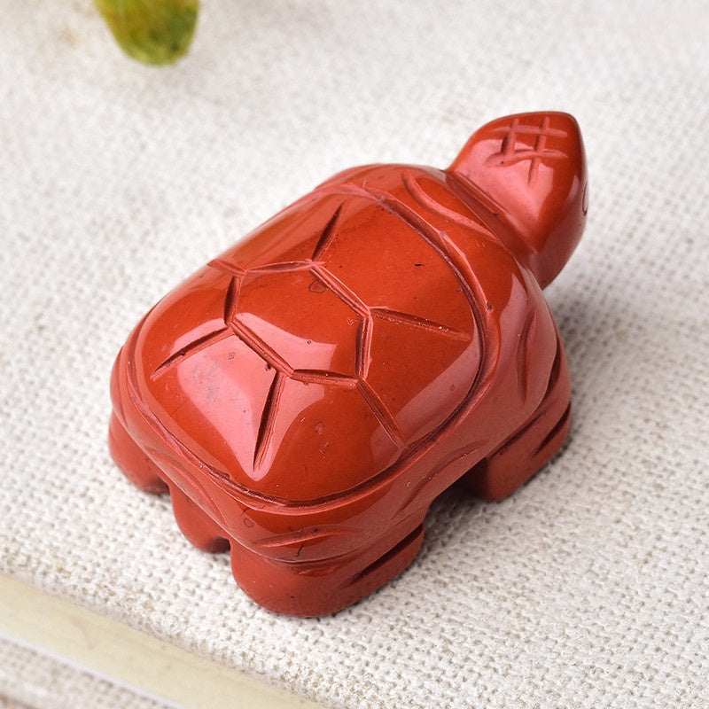 Fine Carving 1.5 Inch Turtle Carvings GEMROCKY-Carvings-Red Jasper-GEMROCKY