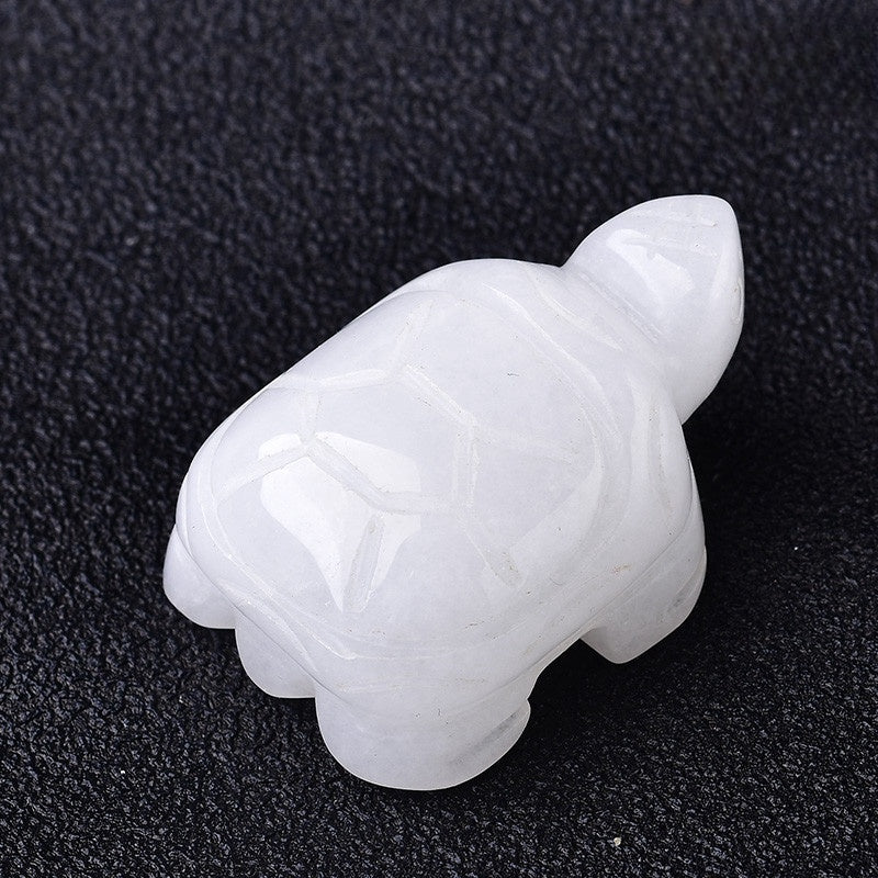 Fine Carving 1.5 Inch Turtle Carvings GEMROCKY-Carvings-White Jade-GEMROCKY