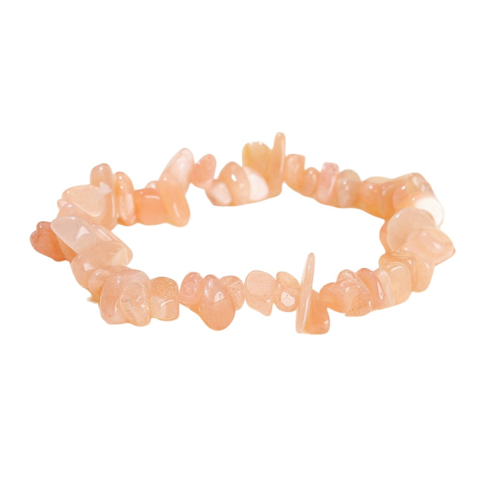 Gold Sunstone Orange Moonstone Chip Bracelets GEMROCKY-Bracelets-GEMROCKY