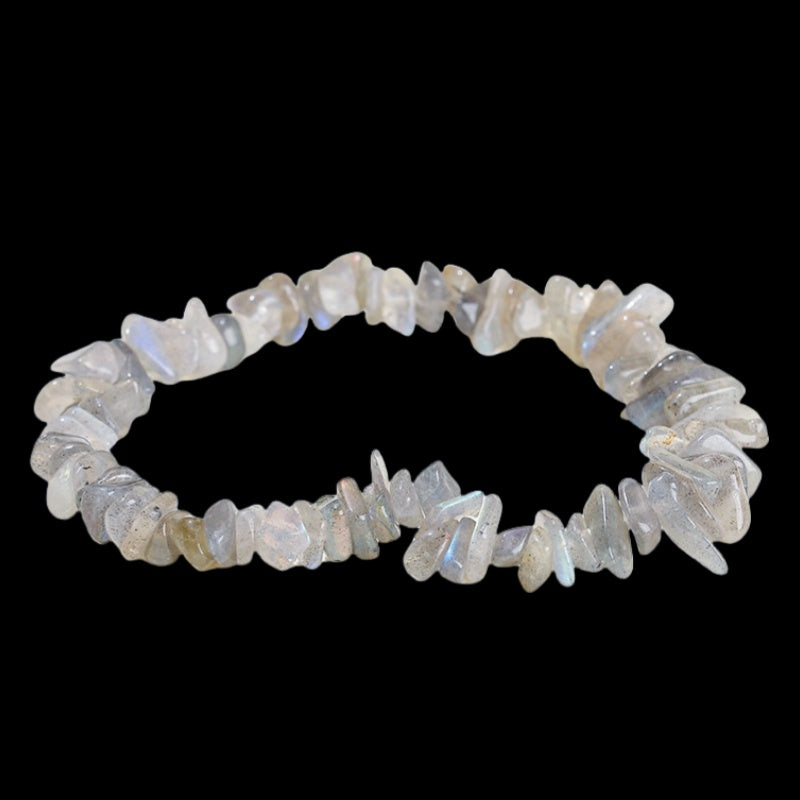 Gray Moonstone Chip Bracelets GEMROCKY-Bracelets-GEMROCKY