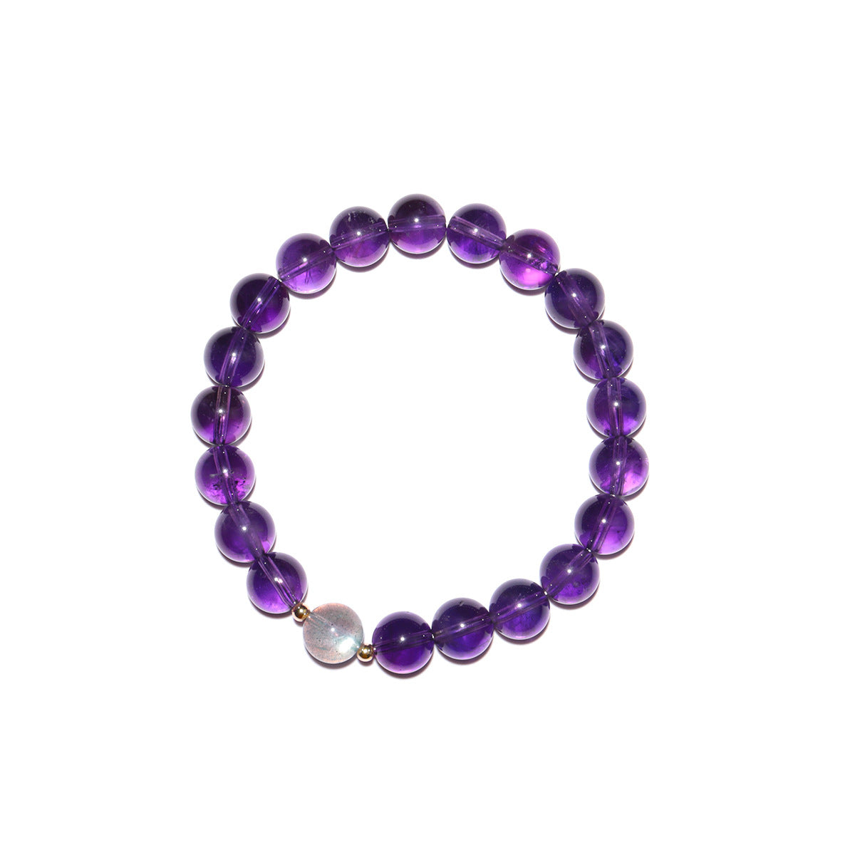 High Quality Amethyst Moonstone 8mm Bead Bracelets GEMROCKY-Jewelry-GEMROCKY