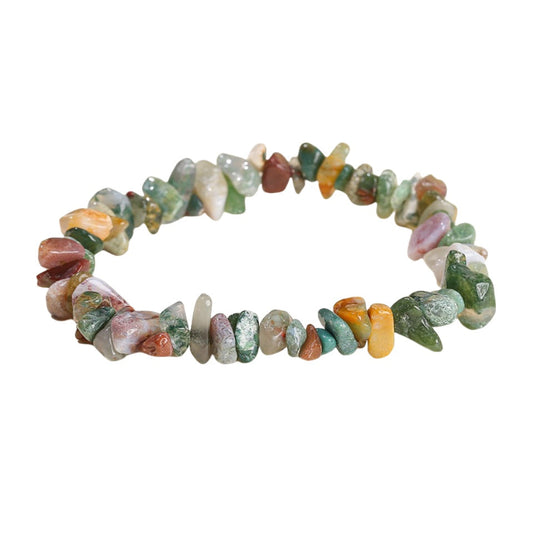 Indian Agate Chip Bracelets GEMROCKY-Bracelets-GEMROCKY