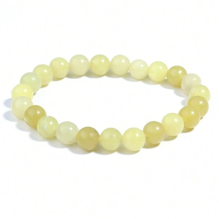 8mm Lemon Jade Bead Bracelets GEMROCKY-