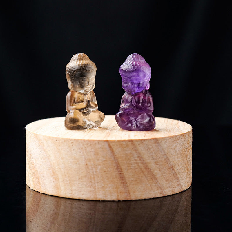 Mini Crystal Buddha Carving 1 Inch GEMROCKY-Carvings-GEMROCKY