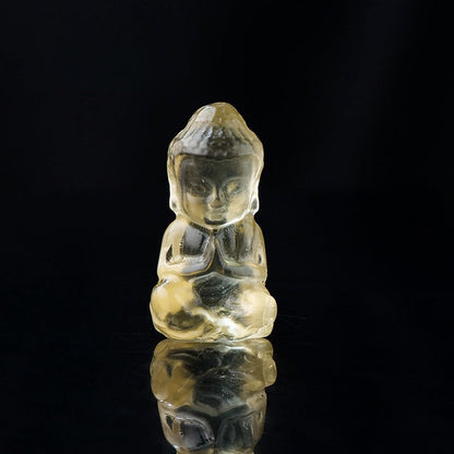 Mini Crystal Buddha Carving 1 Inch GEMROCKY-Carvings-Citrine-GEMROCKY