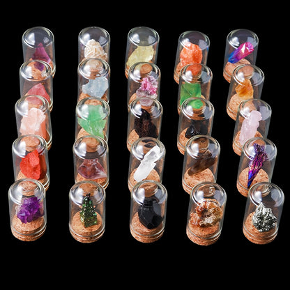 Mirco Crystal Specimen 25pcs Collection Wooden Gift Box Set GEMROCKY-Decoration-GEMROCKY