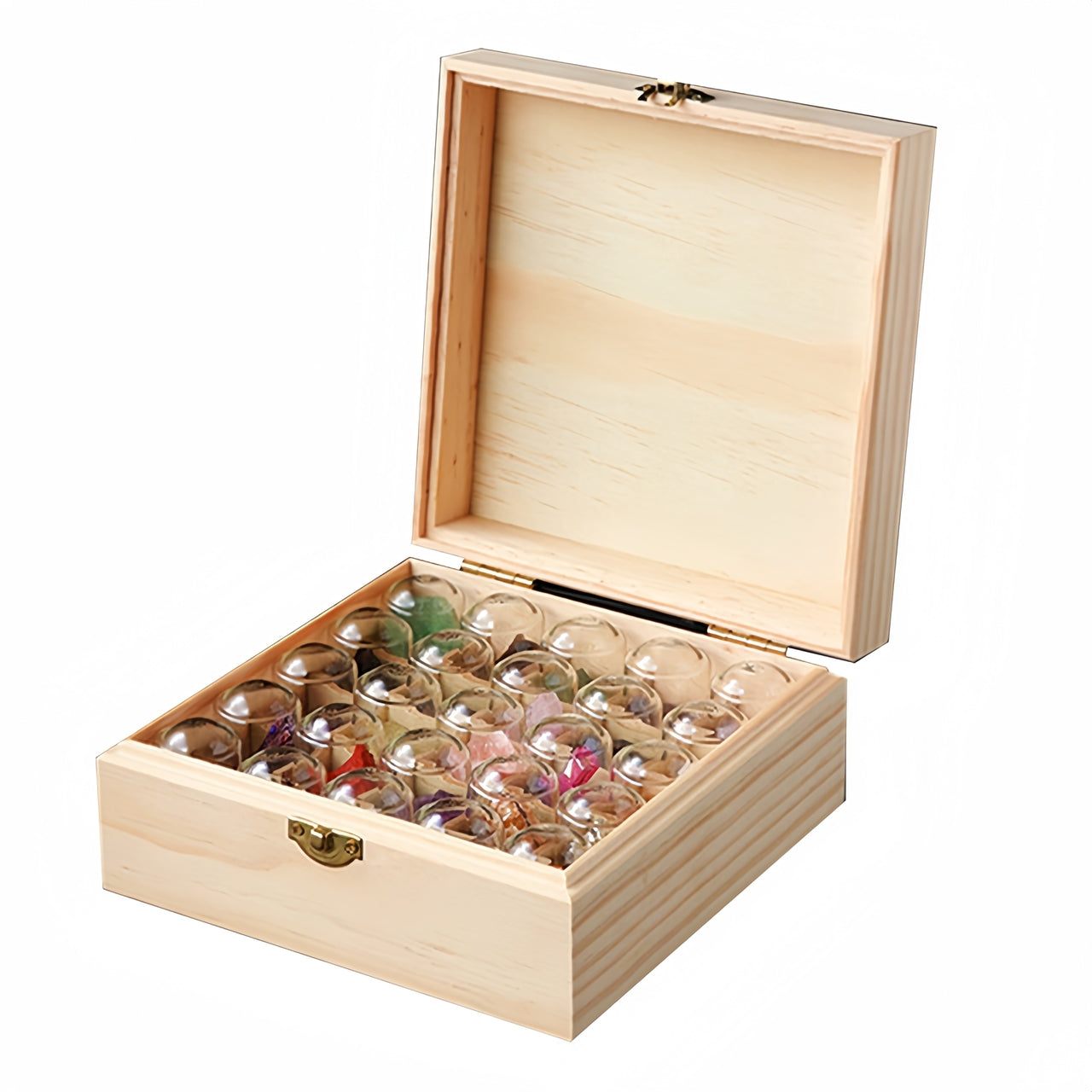 Mirco Crystal Specimen 25pcs Collection Wooden Gift Box Set GEMROCKY-Decoration-GEMROCKY