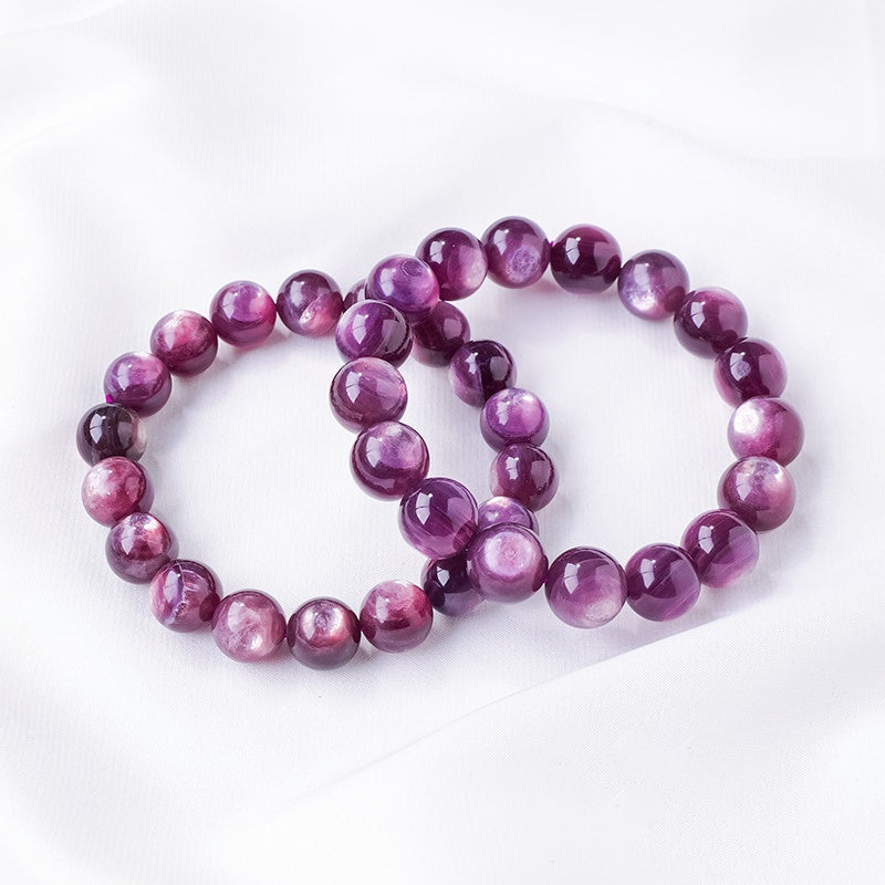 Natural Shiny Lepidolite Bead Bracelets GEMROCKY-Bracelets-9mm-GEMROCKY