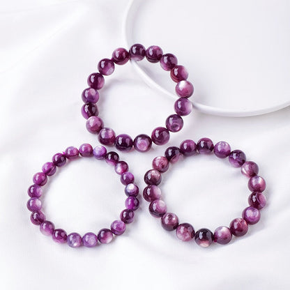 Natural Shiny Lepidolite Bead Bracelets GEMROCKY-Bracelets-9mm-GEMROCKY