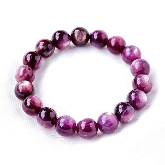 Natural Shiny Lepidolite Bead Bracelets GEMROCKY-Bracelets-9mm-GEMROCKY