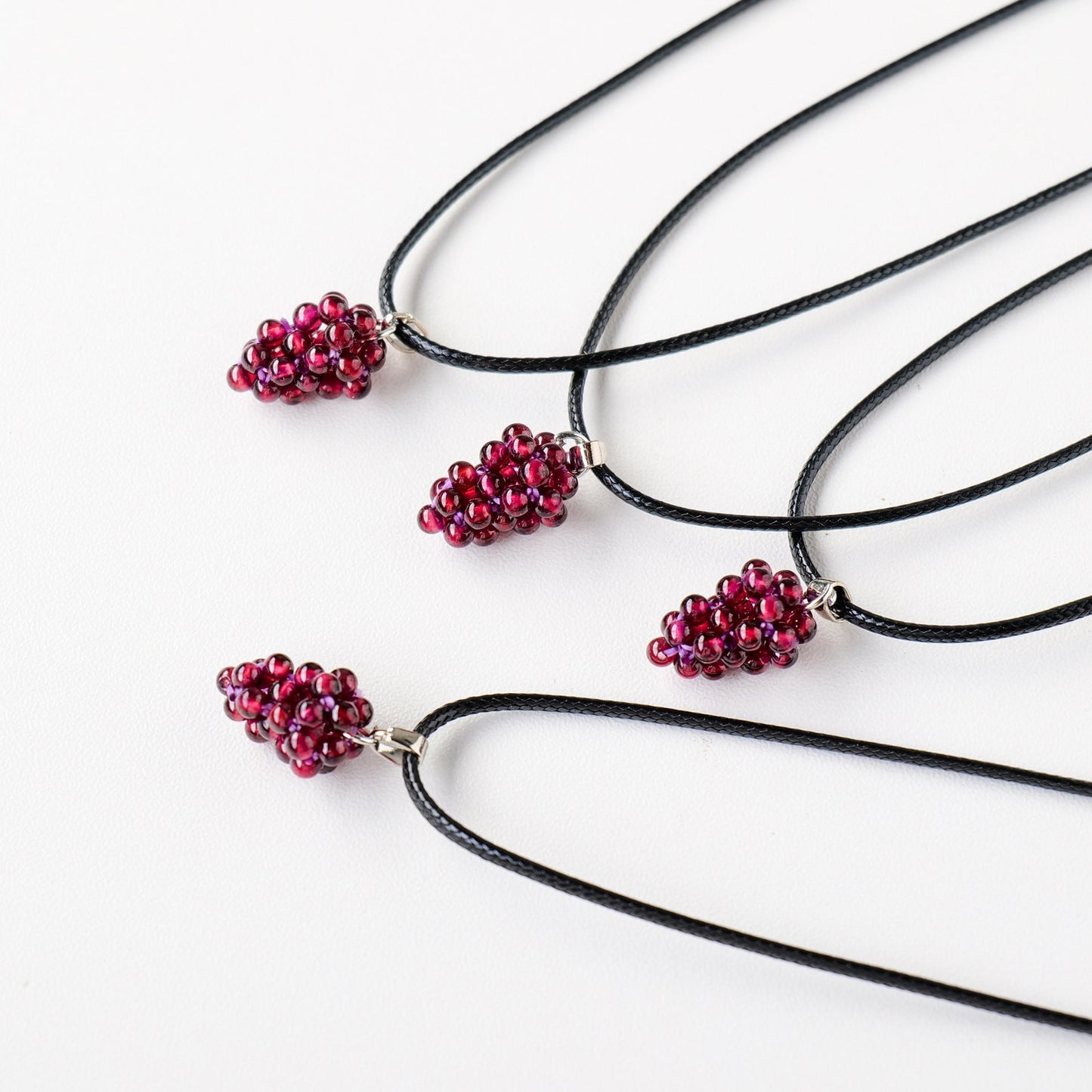 Red Garnet Grape Pendant Necklace GEMROCKY-Jewelry-GEMROCKY