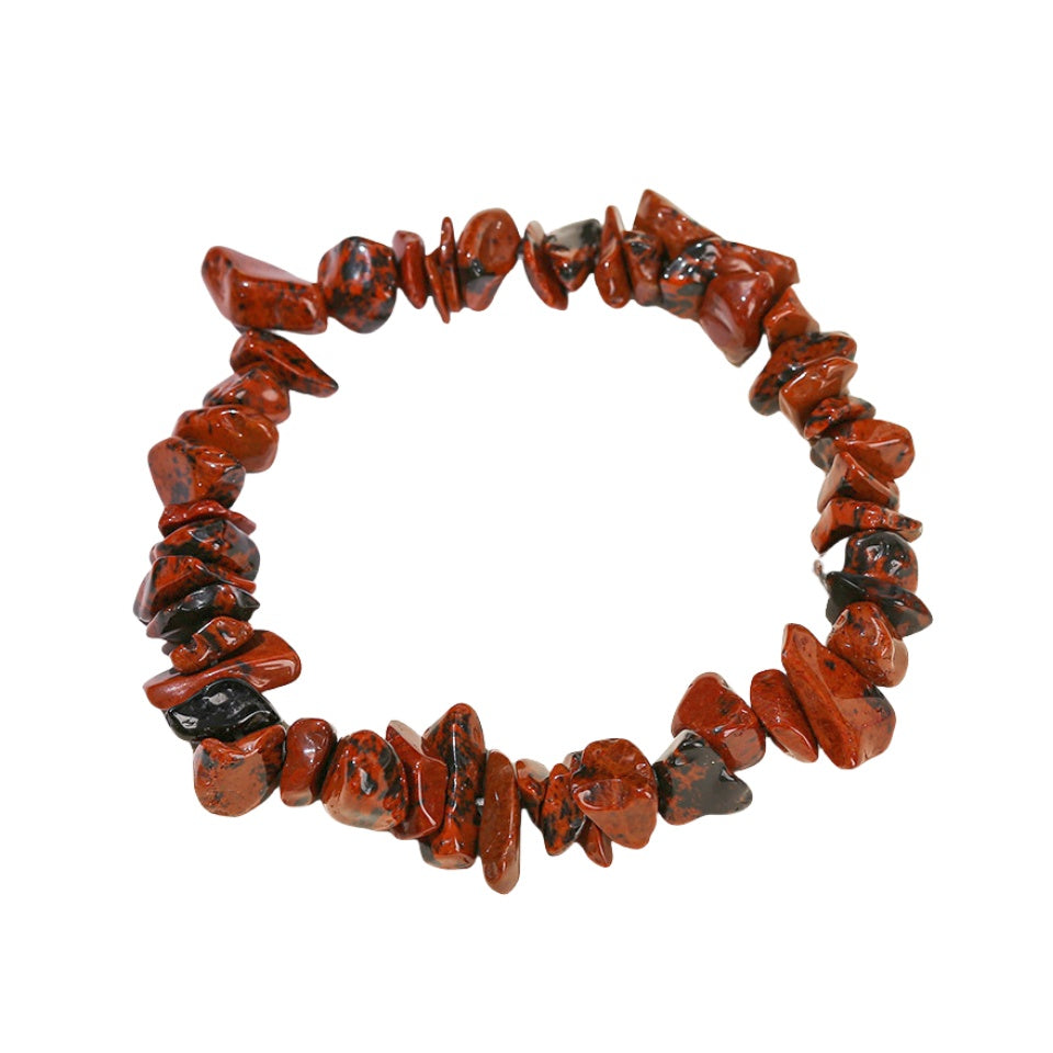 Red Obsidian Chip Bracelets GEMROCKY-Bracelets-GEMROCKY