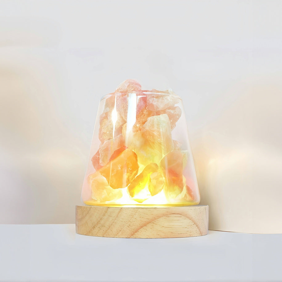 Rough Stone Diffuser Aromatherapy Wood Lamp Home Decor Ornaments GEMROCKY-Decoration-Himalaya Salt-GEMROCKY