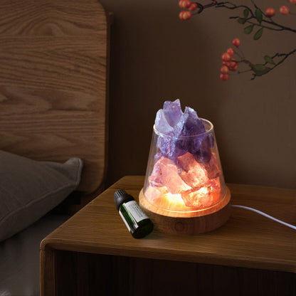 Rough Stone Diffuser Aromatherapy Wood Lamp Home Decor Ornaments GEMROCKY-Decoration-GEMROCKY