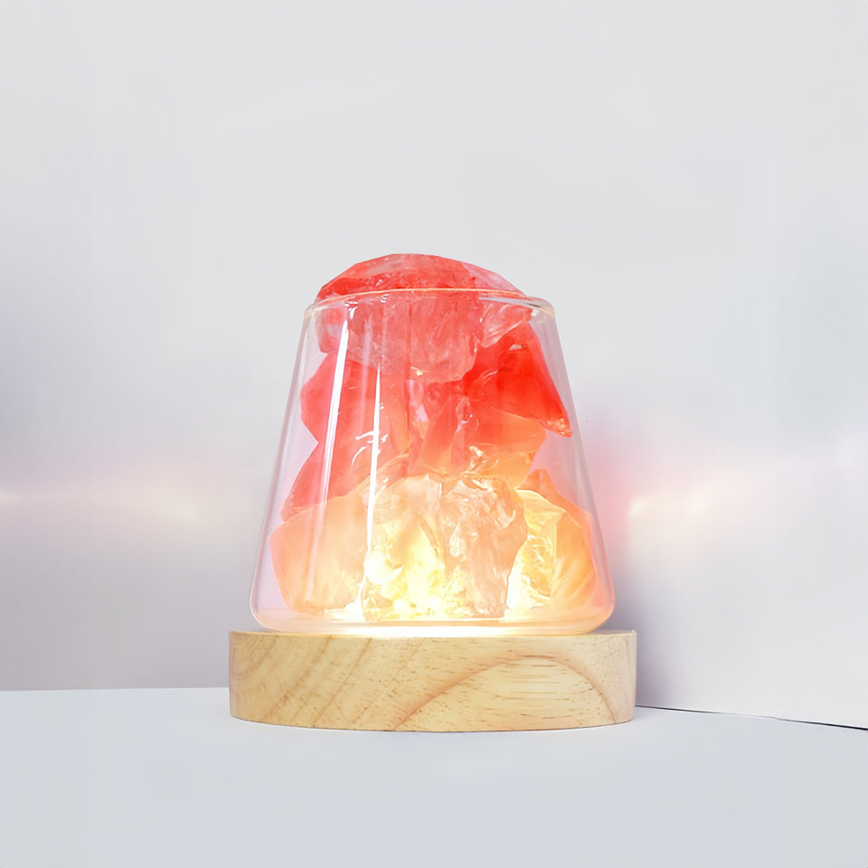 Rough Stone Diffuser Aromatherapy Wood Lamp Home Decor Ornaments GEMROCKY-Decoration-Red Quartz-GEMROCKY