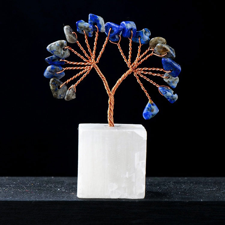 Selenite Base Crystal Chips Lucky Gem Trees GEMROCKY-Decoration-Lapis Lazuli-GEMROCKY