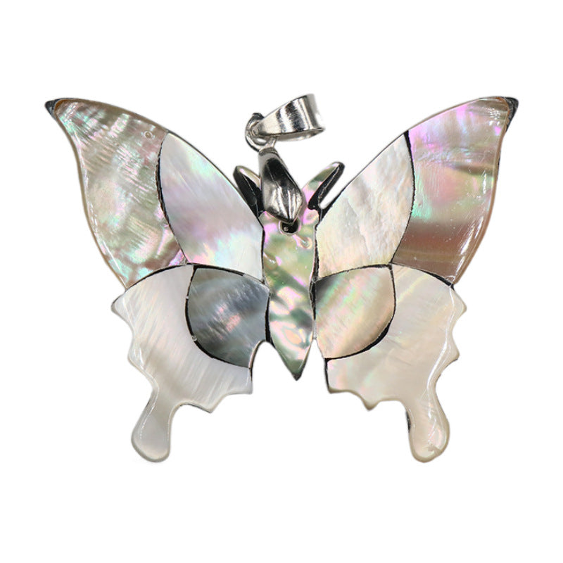 Shiny Abalone Shell Butterfly Pendant Necklaces GEMROCKY-Jewelry-GEMROCKY