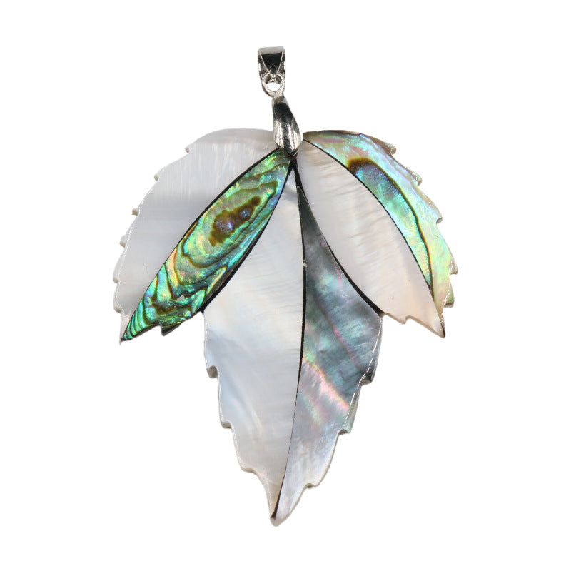 Shiny Abalone Shell Life Tree Leaf Pendant Necklaces GEMROCKY-Jewelry-3-GEMROCKY