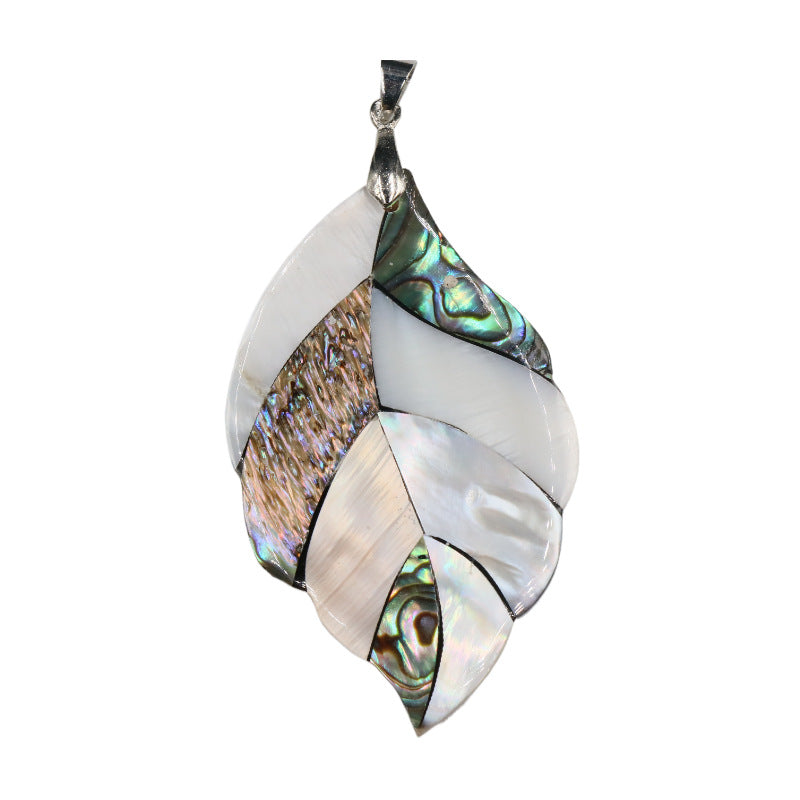 Shiny Abalone Shell Life Tree Leaf Pendant Necklaces GEMROCKY-Jewelry-4-GEMROCKY