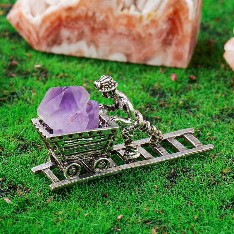 Track Miner Rough Stone Toy Decor Ornaments GEMROCKY-Decoration-Amethyst Teeth-GEMROCKY