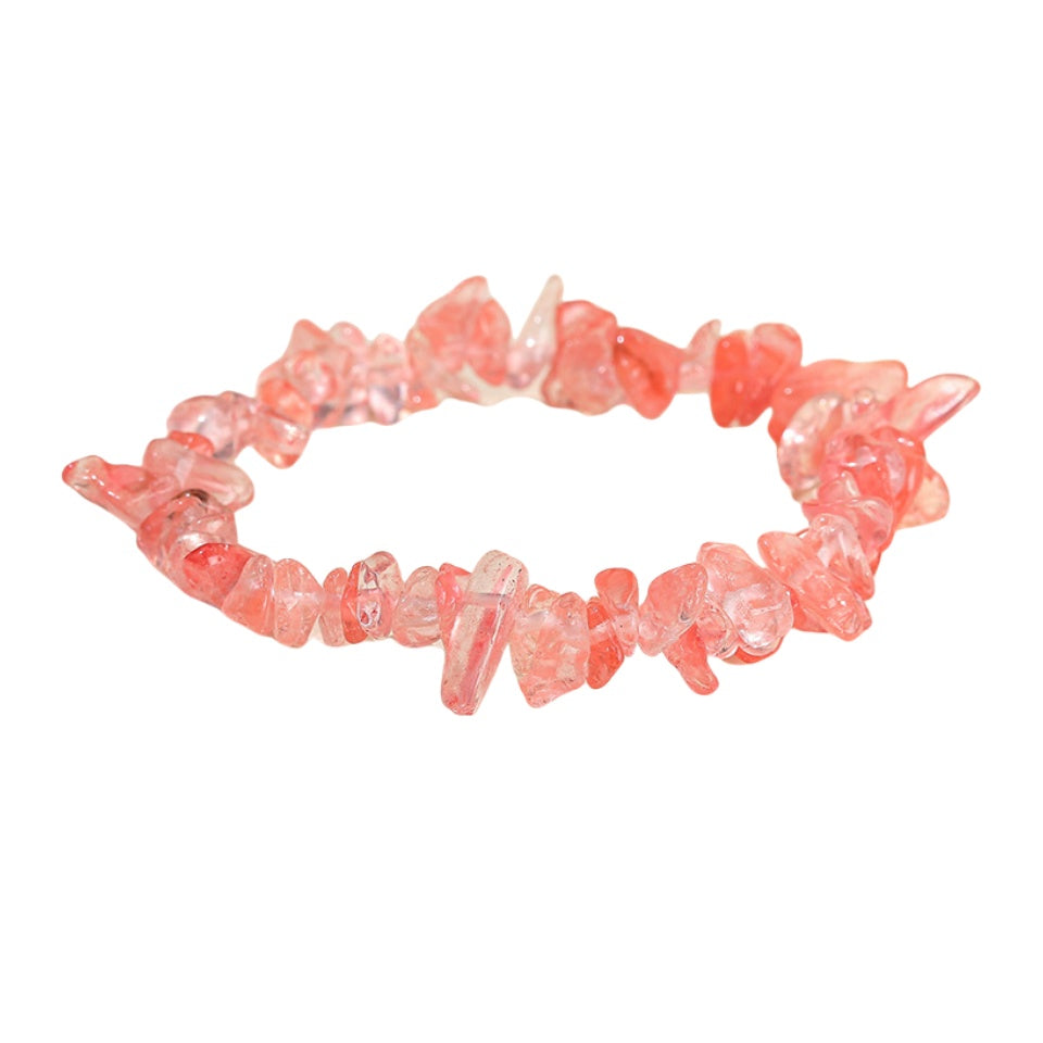 Watermelon Red Stone Chip Bracelets GEMROCKY-Bracelets-GEMROCKY