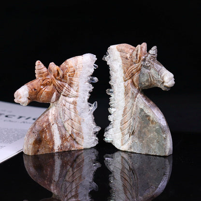 White Cluster Unicorn Handicraft Decor Ornaments GEMROCKY-Decoration-GEMROCKY